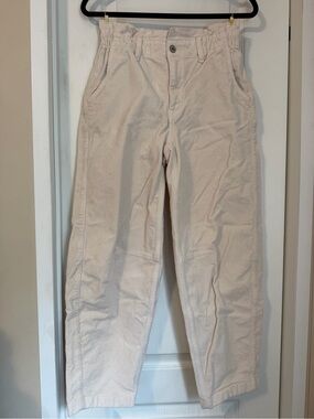 American Eagle Outfitters Women's Barrel Corduroy Pants - Light Cream